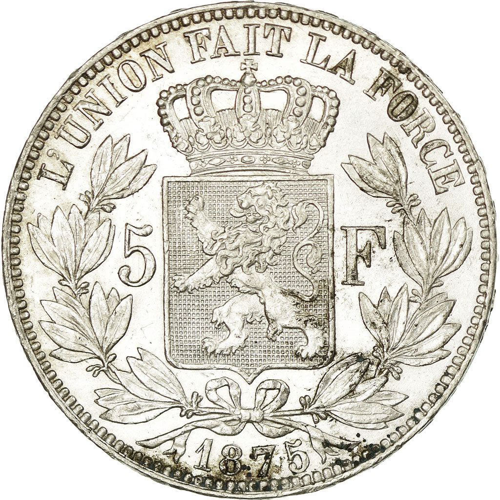 Monnaie, Belgique, Leopold II, 5 Francs, 5 Frank, 1875, TTB+, Argent, KM:24