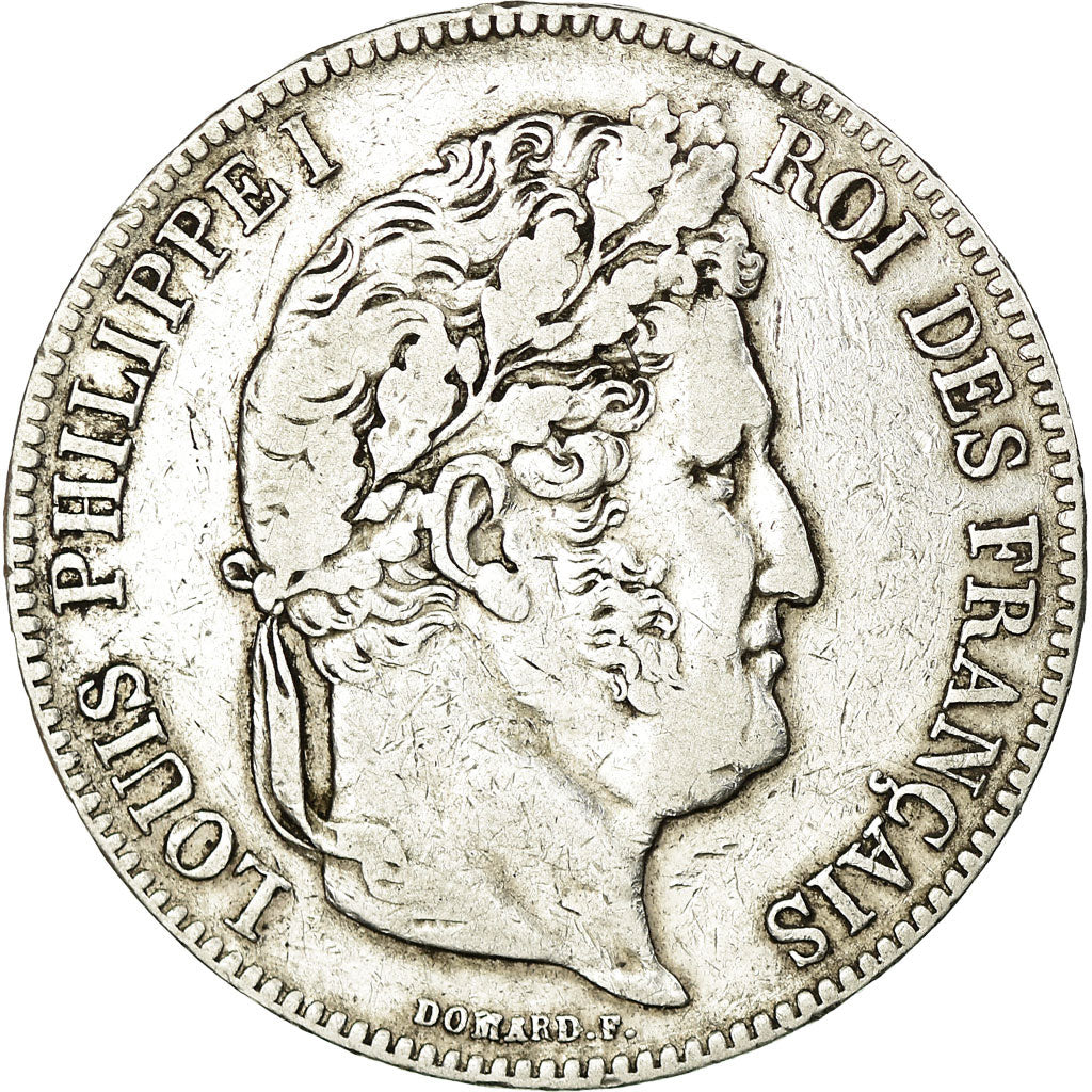 Munten, Frankrijk, Louis-Philippe, 5 Francs, 1839, Lille, FR+, Zilver