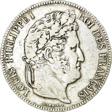 Munten, Frankrijk, Louis-Philippe, 5 Francs, 1839, Lille, FR+, Zilver