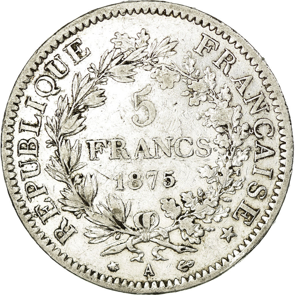 Münze, Frankreich, Hercule, 5 Francs, 1875, Paris, SS, Silber, KM:820.1