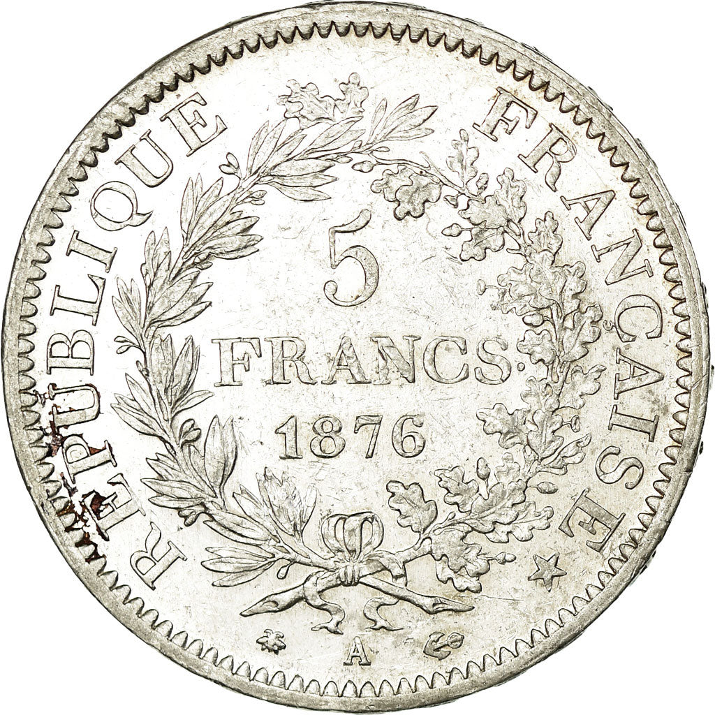 Monnaie, France, Hercule, 5 Francs, 1876, Paris, TTB, Argent, Gadoury:745a