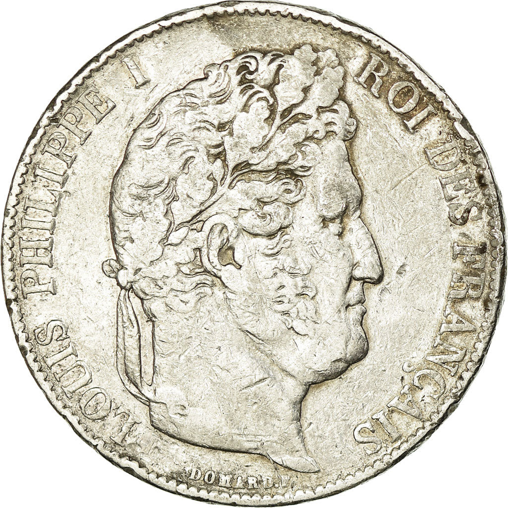 Coin, France, Louis-Philippe, 5 Francs, 1845, Bordeaux,VF(30-35),Silver,KM 749.7