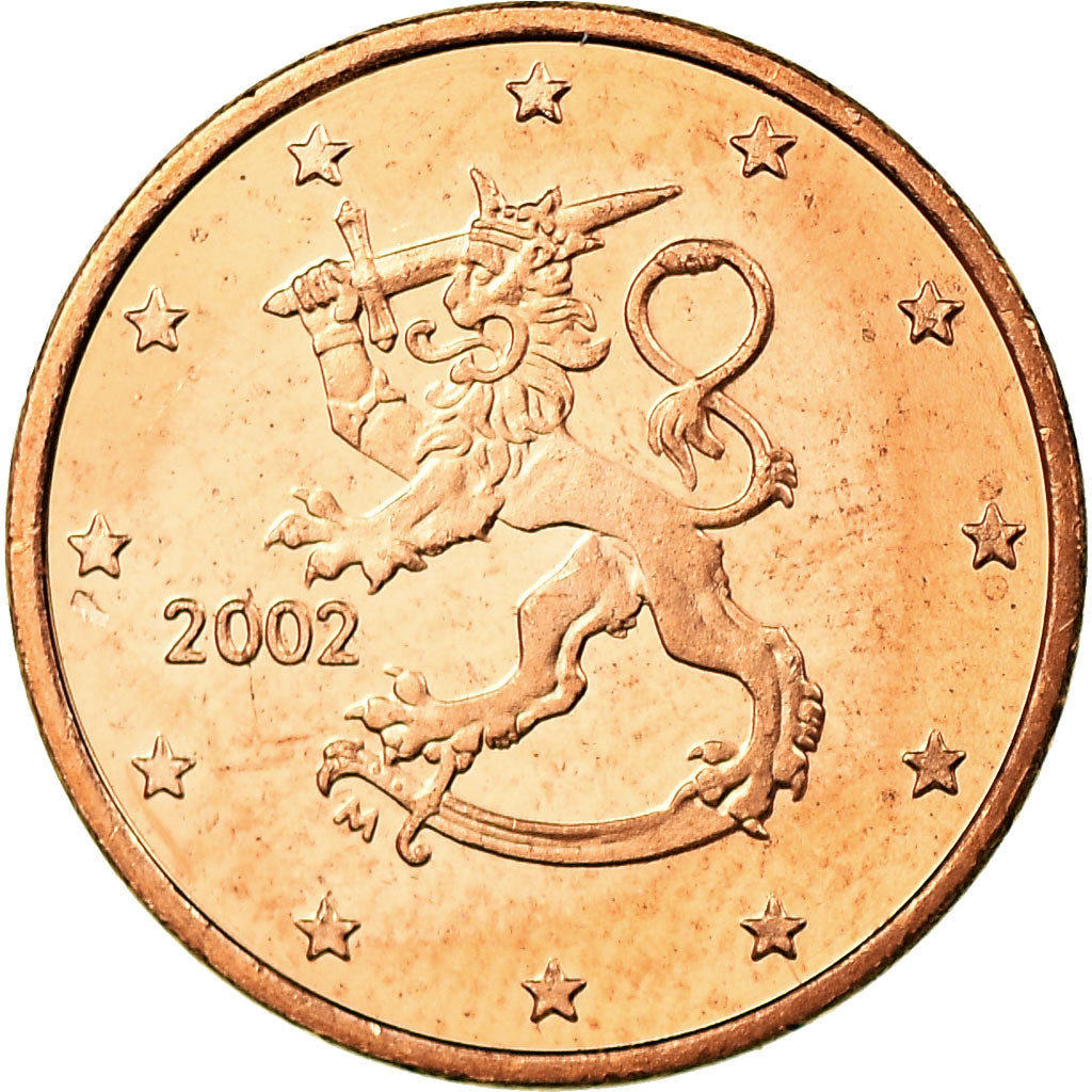 Finland, Euro Cent, 2002, MS(65-70), Copper Plated Steel, KM:98