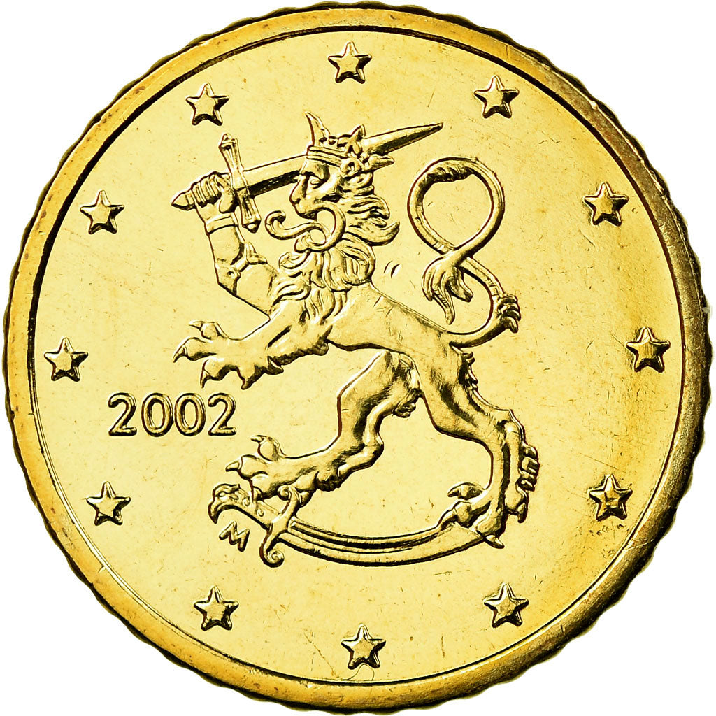 Finlandia, 50 Euro Cent, 2002, FDC, Latón, KM:103