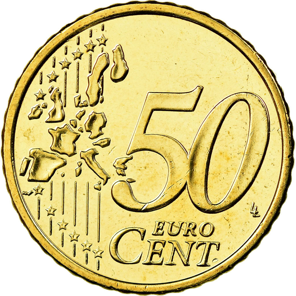 Finlandia, 50 Euro Cent, 2002, FDC, Latón, KM:103