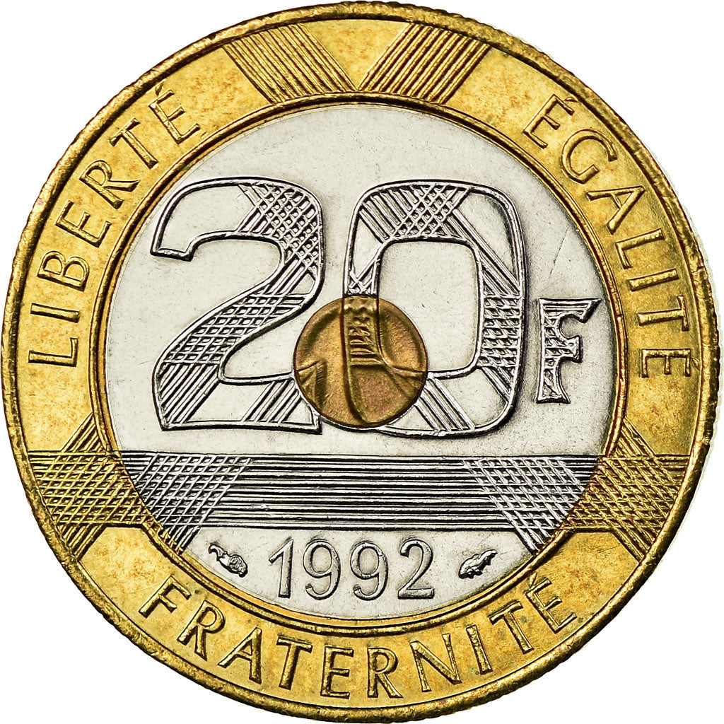 Monnaie, France, Mont Saint Michel, 20 Francs, 1992, Paris, SUP, Tri-Metallic