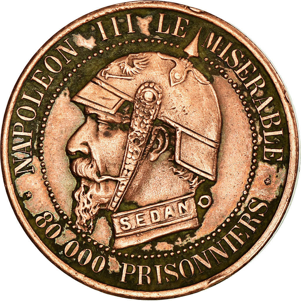 Munten, Frankrijk, 5 Centimes, 1870, Satirique, ZF+, Bronze