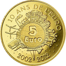 France, 5 Euro, 2012, Proof, FDC, Or, Gadoury:EU525, KM:1890