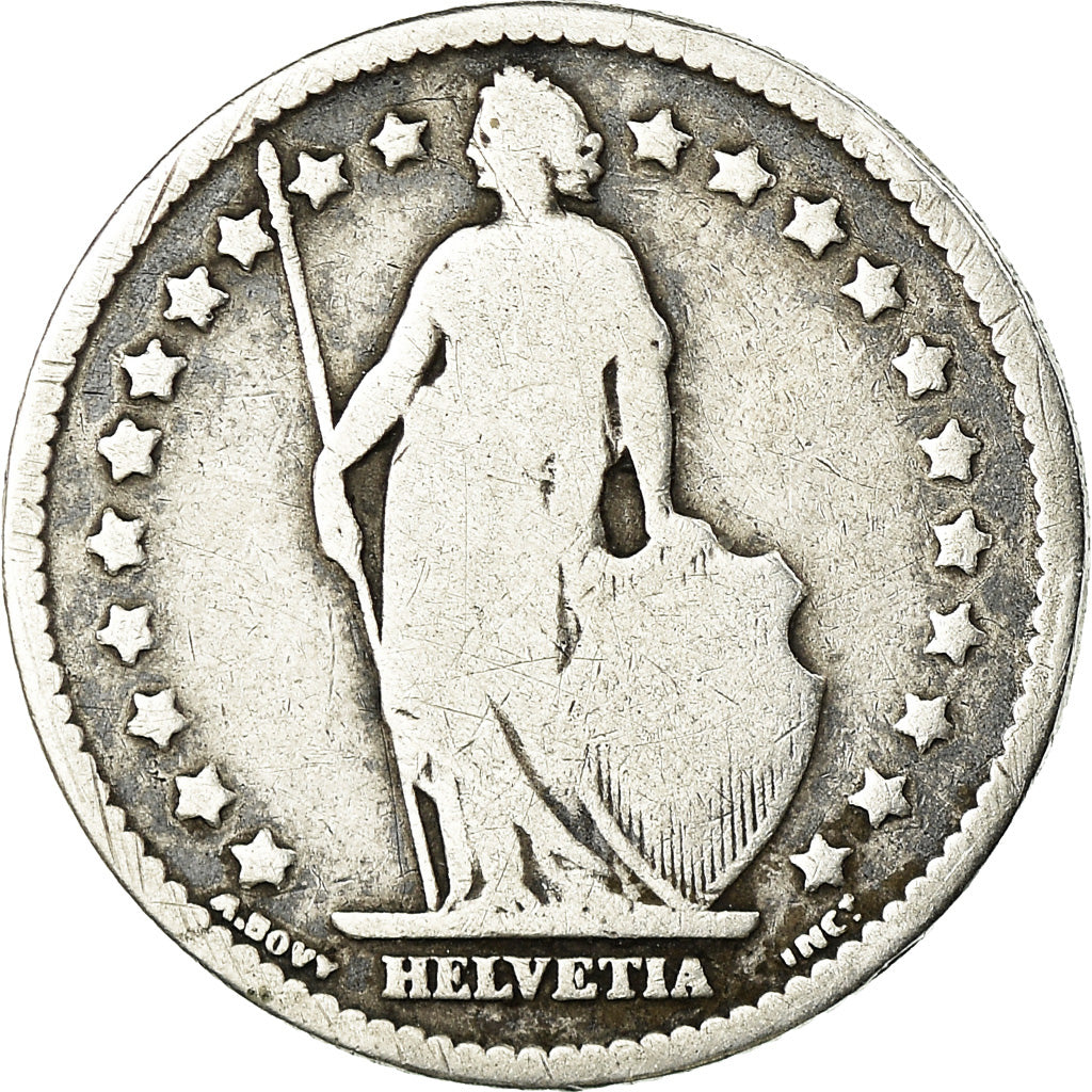 Coin, Switzerland, Franc, 1886, VF(20-25), Silver, KM:24