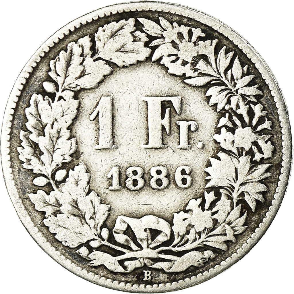 Coin, Switzerland, Franc, 1886, VF(20-25), Silver, KM:24