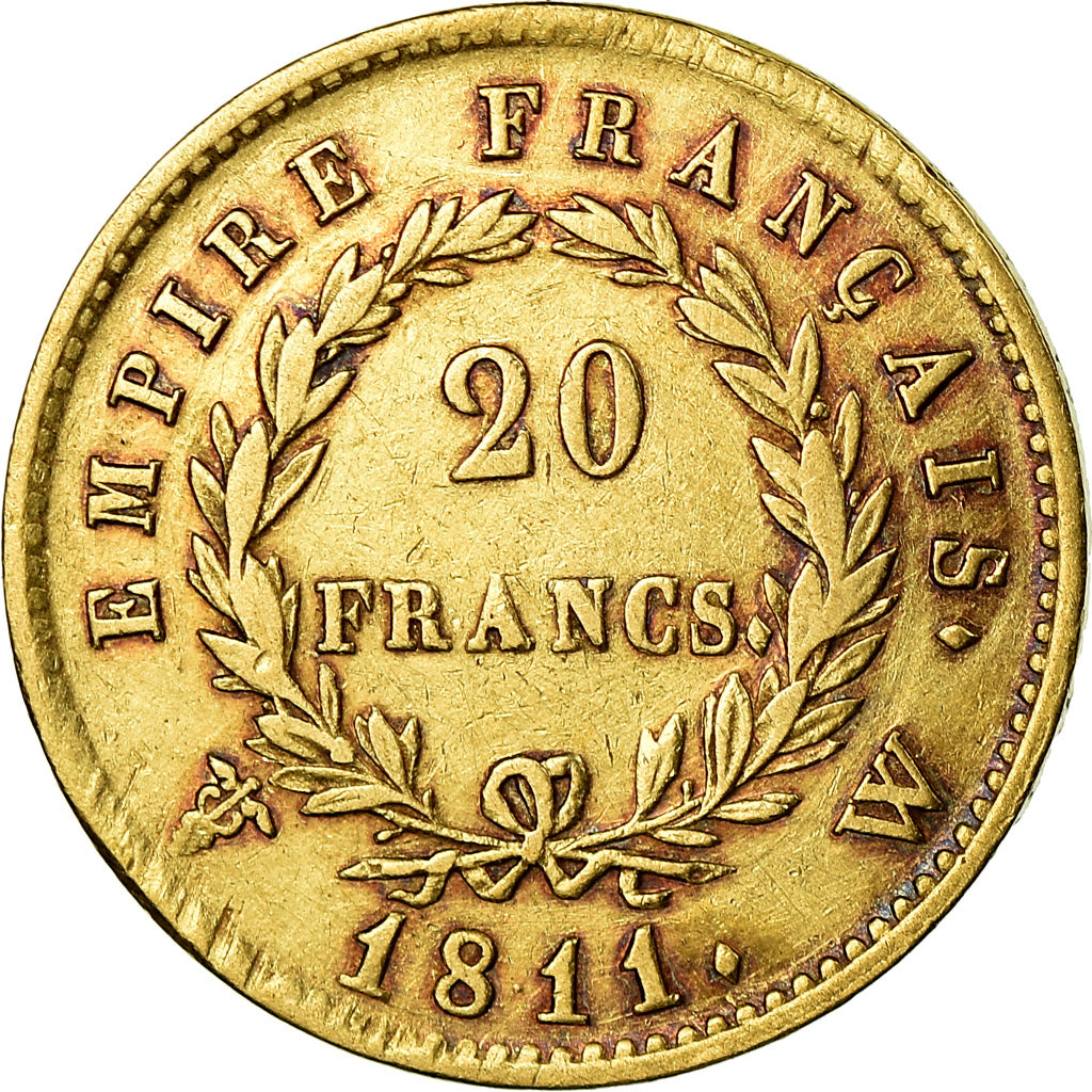 Coin, France, Napoléon I, 20 Francs, 1811, Lille, EF(40-45), Gold, KM:695.10