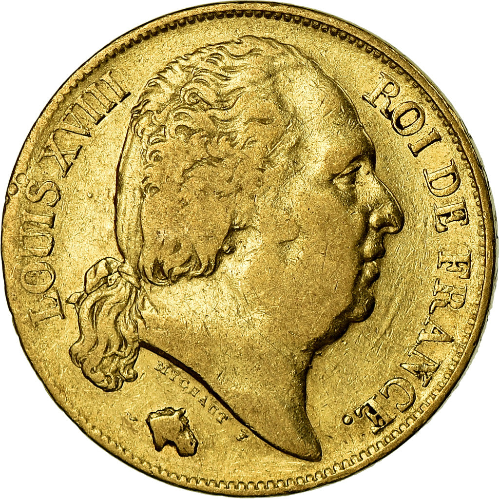 Monnaie, France, Louis XVIII, 20 Francs, 1818, Lille, TB+, Or, Gad 1025