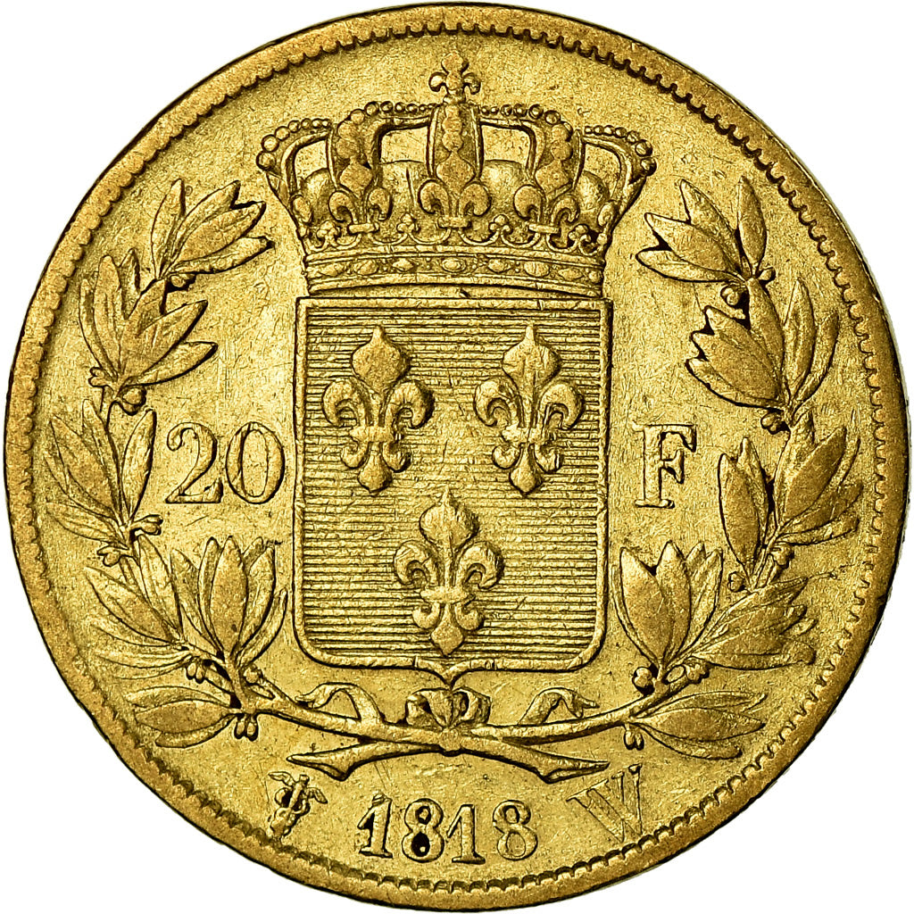 Monnaie, France, Louis XVIII, 20 Francs, 1818, Lille, TB+, Or, Gad 1025