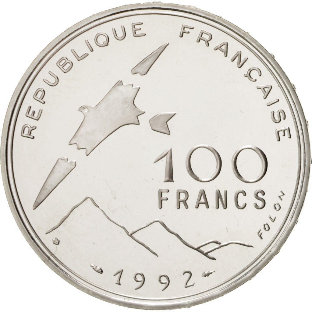 Moneta, Francia, 100 Francs, 1992, FDC, Argento, KM:1009