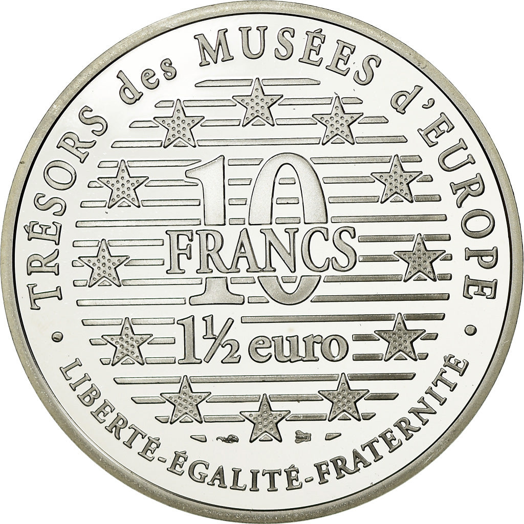 Moneta, Francja, 10 Francs-1.5 Euro, 1996, Proof, MS(65-70), Srebro, KM:1148