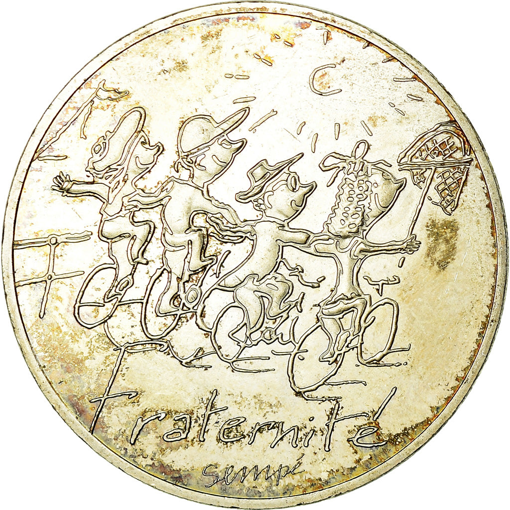 France, Sempé - Fraternité, 10 Euro, 2014, MS(65-70), Silver, Gadoury:EU719