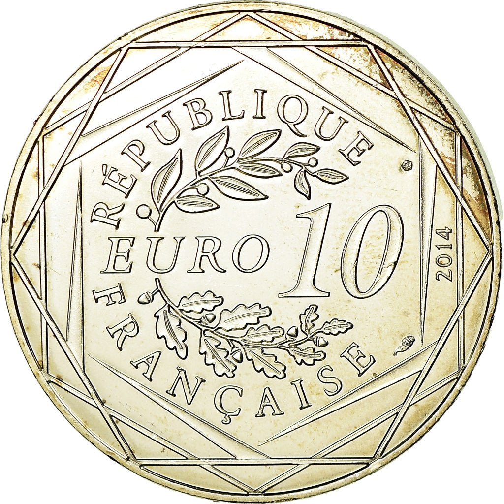 France, Sempé - Liberté, 10 Euro, 2014, MS(65-70), Silver, Gadoury:EU717