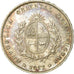 Coin, Uruguay, 50 Centesimos, 1917, AU(50-53), Silver, KM:22