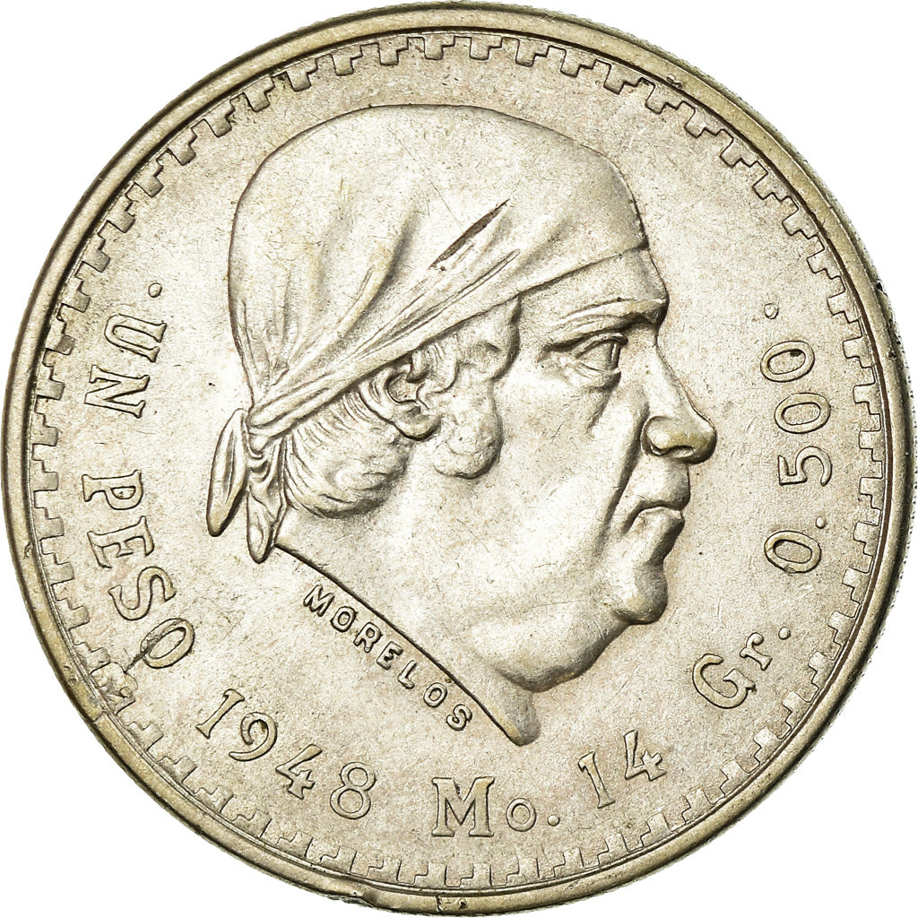 Monnaie, Mexique, Peso, 1948, Mexico City, TTB+, Argent, KM:456