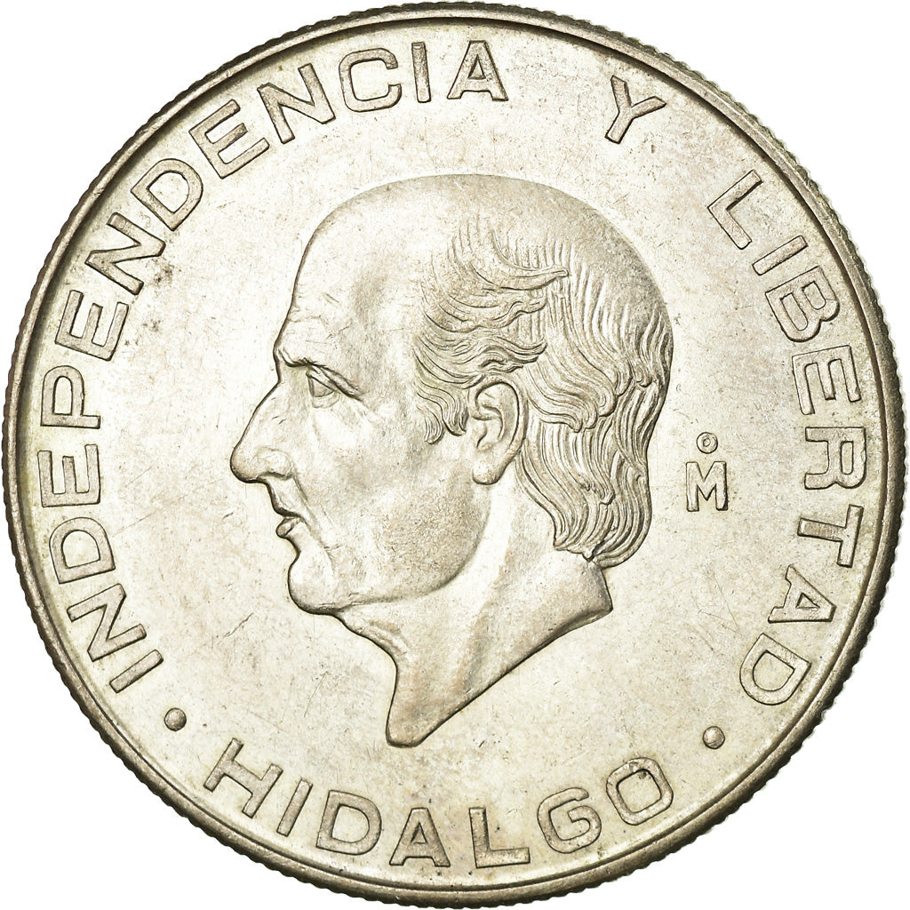 Coin, Mexico, 5 Pesos, 1955, Mexico City, AU(50-53), Silver, KM:469