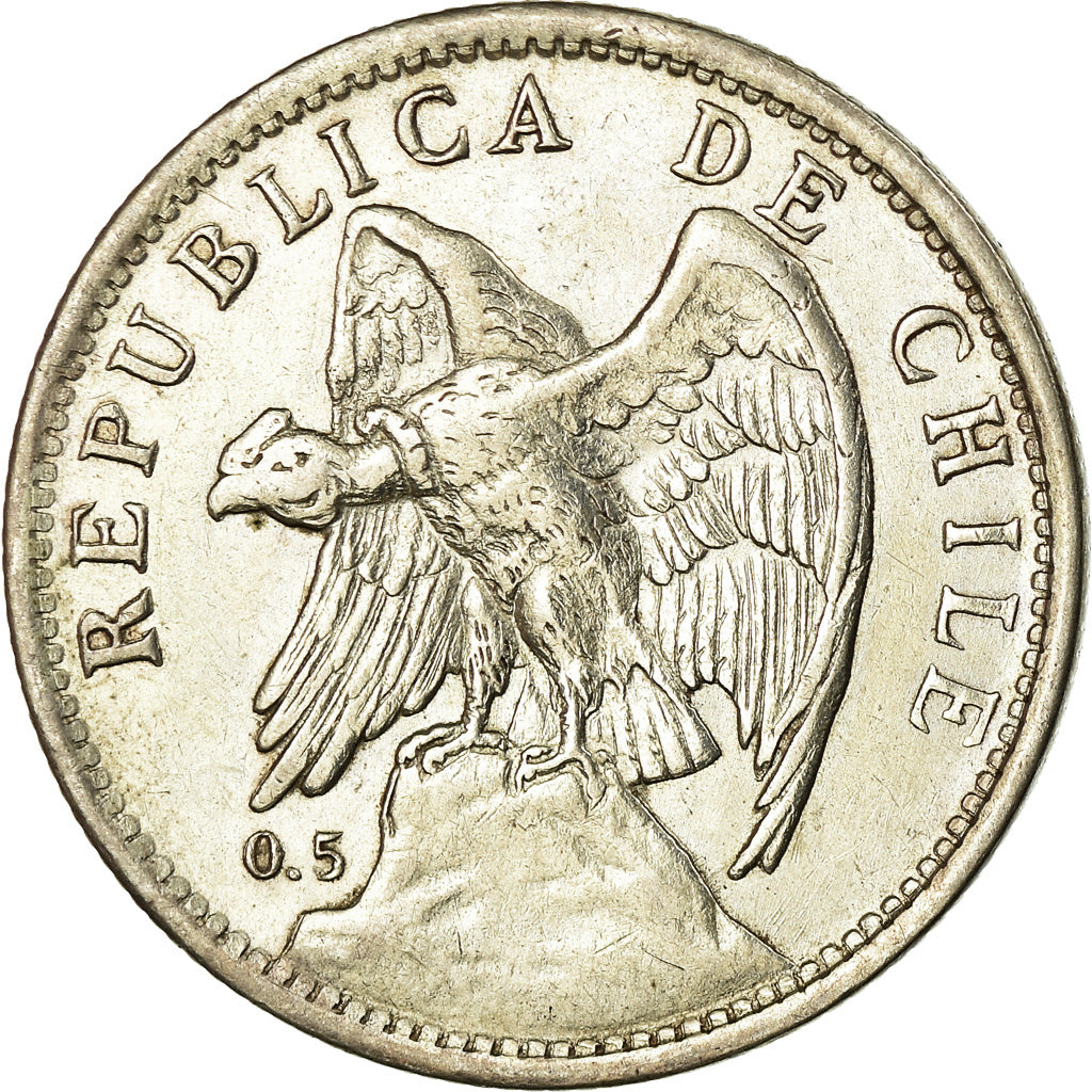 Coin, Chile, Peso, 1924, AU(50-53), Silver, KM:152.6