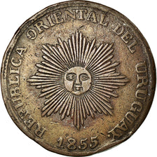 Coin, Uruguay, 20 Centesimos, 1855, VF(30-35), Copper, KM:7