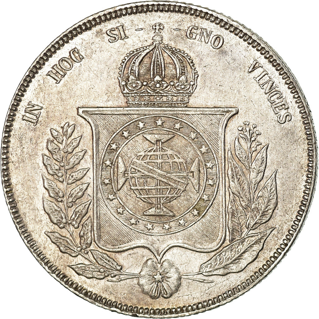 Monnaie, Brésil, Pedro II, 1000 Reis, 1855, TTB+, Argent, KM:465