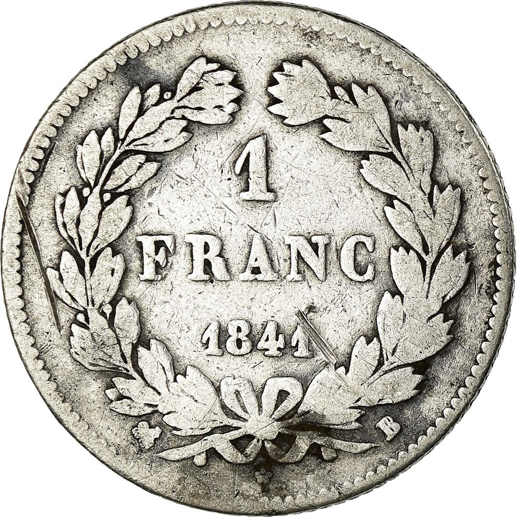Münze, Frankreich, Louis-Philippe, Franc, 1841, Rouen, SGE+, Silber, KM:748.2