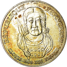 Coin, France, Clovis, 100 Francs, 1996, AU(55-58), Silver, KM:1180, Gadoury:953