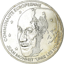 Moneta, Francia, Jean Monnet, 100 Francs, 1992, SPL-, Argento, KM:1120