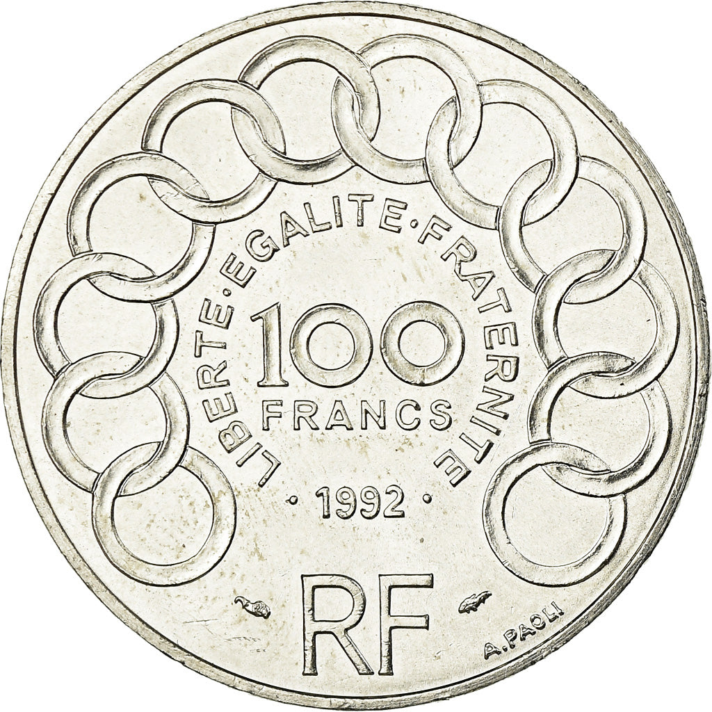 Monnaie, France, Jean Monnet, 100 Francs, 1992, SUP, Argent, Gadoury:907