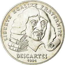 Coin, France, Descartes, 100 Francs, 1991, AU(55-58), Silver, KM:996