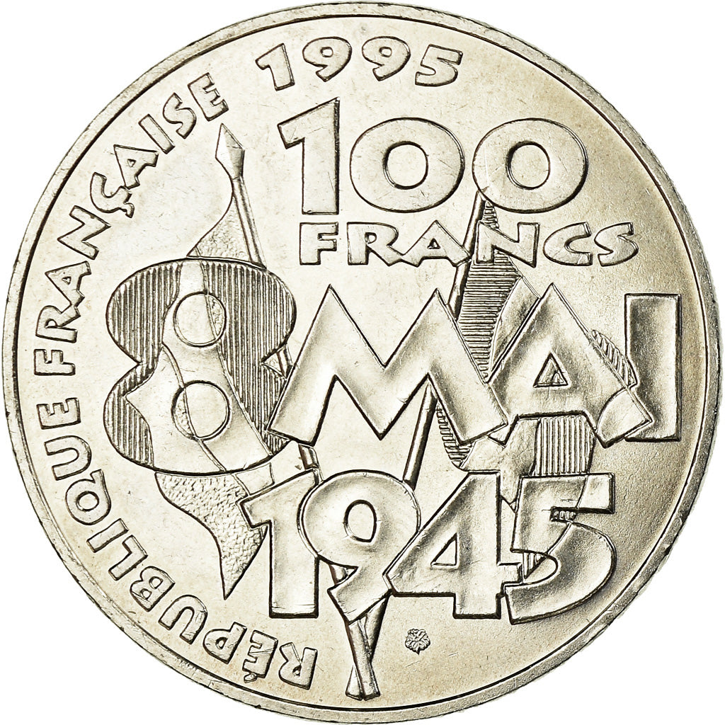 Münze, Frankreich, 8 mai 1945, 100 Francs, 1995, VZ, Silber, KM:1116.1
