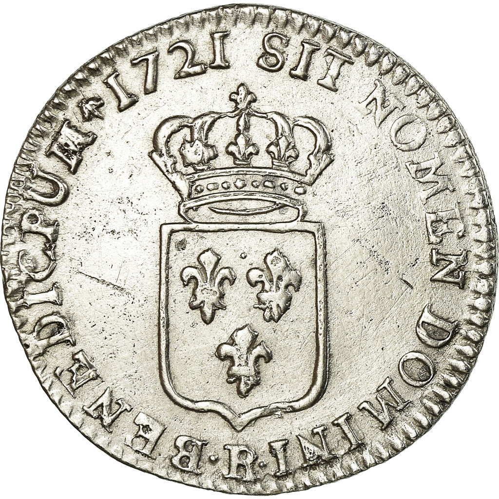 Moneta, Francja, Louis XV, 1/6 Écu de France, 20 Sols, 1/6 ECU, 1721, Orléans