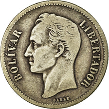 Munten, Venezuela, Gram 10, 2 Bolivares, 1929, ZF, Zilver, KM:23