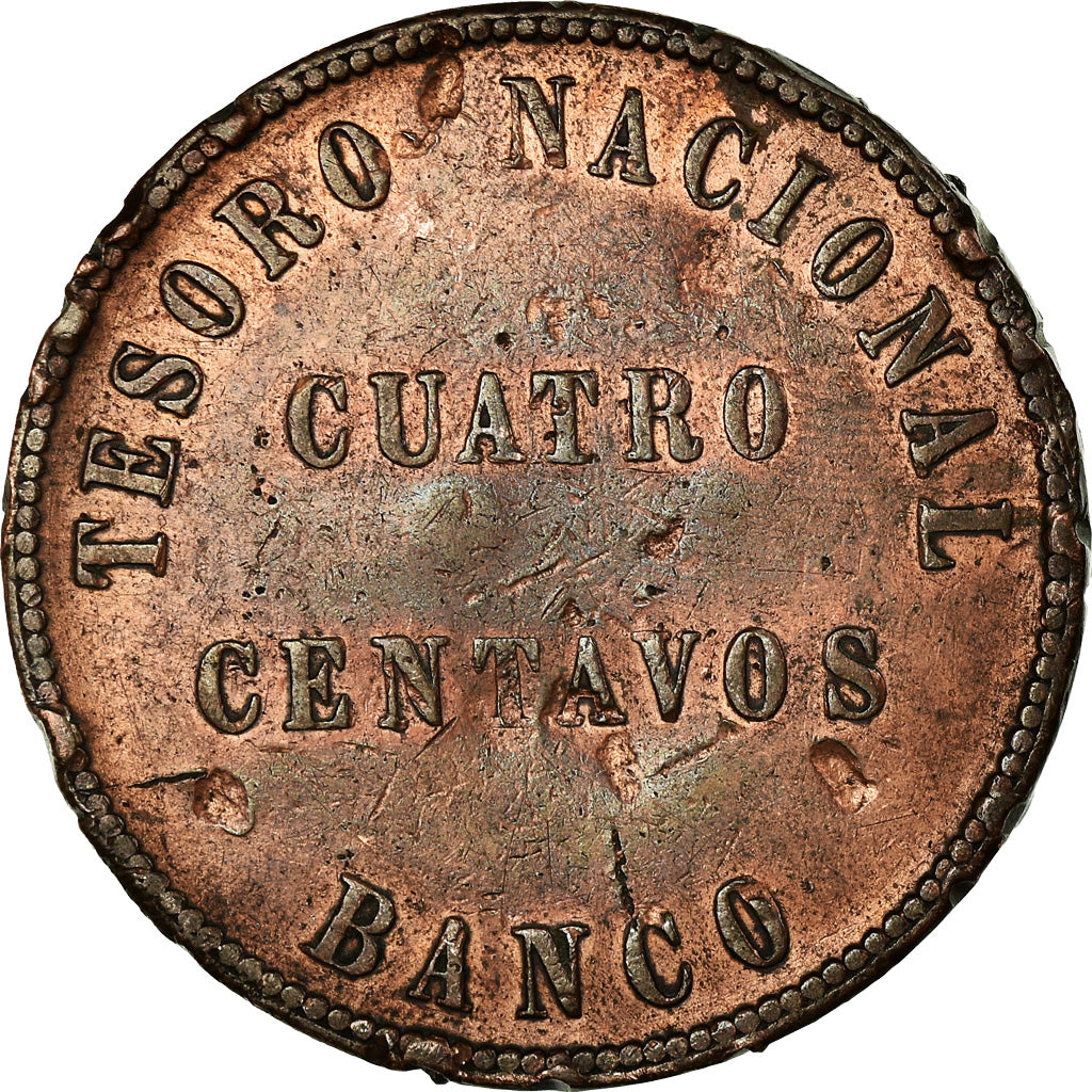 Coin, Argentina, 4 Centavos, 1854, EF(40-45), Copper, KM:25