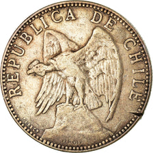 Coin, Chile, Peso, 1895, EF(40-45), Silver, KM:152.1