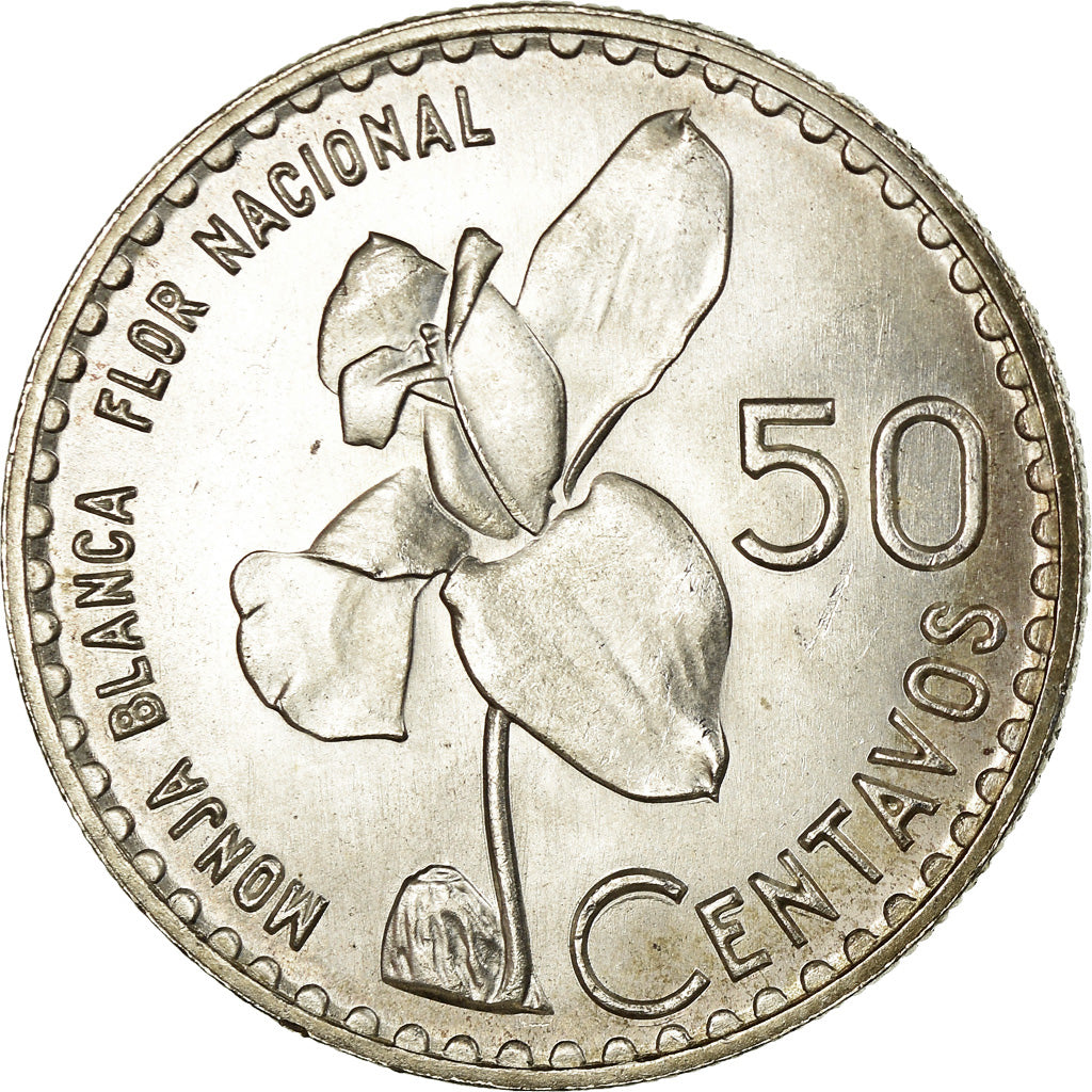 Moneda, Guatemala, 50 Centavos, 1962, SC, Plata, KM:264