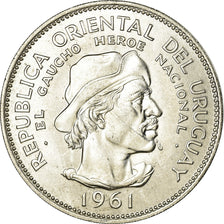 Moneda, Uruguay, 10 Pesos, 1961, EBC+, Plata, KM:43