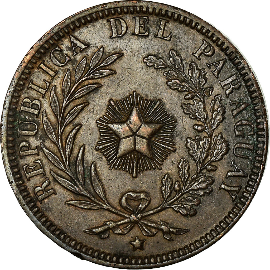 Coin, Paraguay, 4 Centesimos, 1870, AU(55-58), Copper, KM:4.1