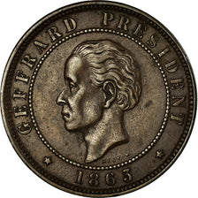 Moneda, Haití, 20 Centimes, 1863, MBC+, Bronce, KM:41