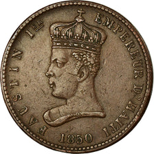 Moneda, Haití, 6-1/4 Centimes, 1850, MBC+, Cobre, KM:38