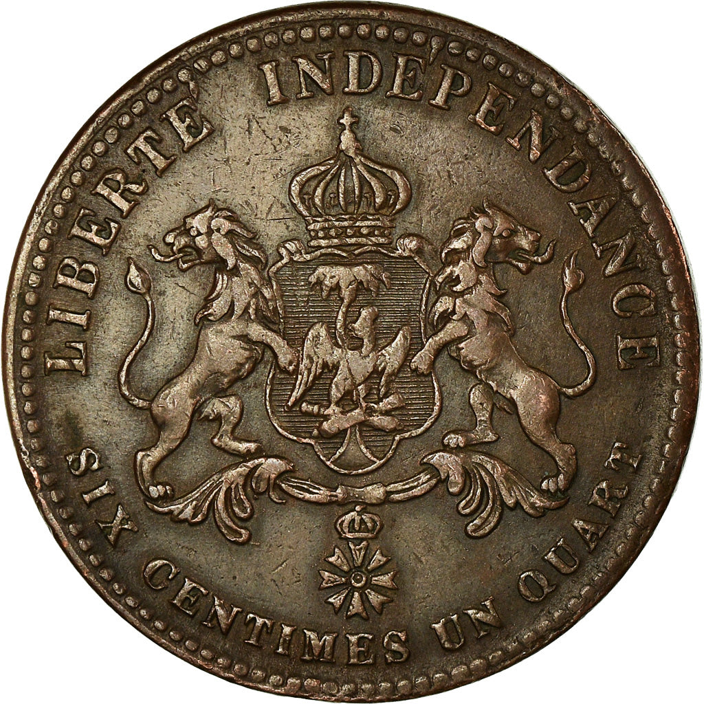 Coin, Haiti, 6-1/4 Centimes, 1850, AU(50-53), Copper, KM:38