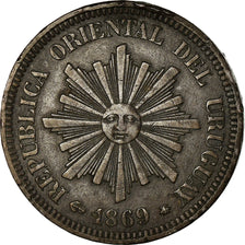 Coin, Uruguay, 2 Centesimos, 1869, Uruguay Mint, Paris, Berlin, Vienna