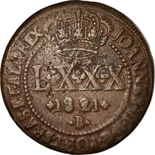 Monnaie, Brésil, 80 Reis, 1821, Bahia, TTB, Cuivre, KM:342.1