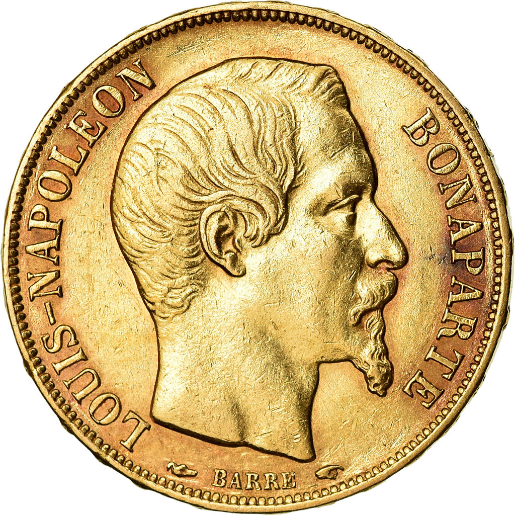 Moneta, Francja, Napoleon III, 20 Francs, 1852, Paris, AU(50-53), Gold