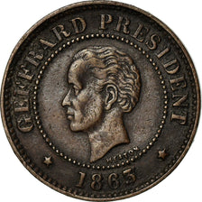 Coin, Haiti, 5 Centimes, 1863, Heaton, EF(40-45), Bronze, KM:39