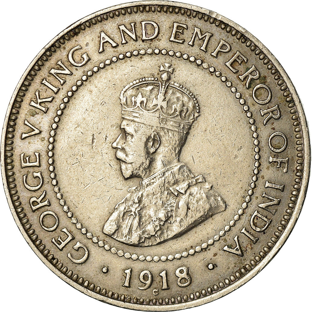 Monnaie, Jamaica, George V, 1/2 Penny, 1918, TTB, Copper-nickel, KM:25