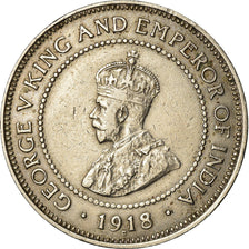 Monnaie, Jamaica, George V, 1/2 Penny, 1918, TTB, Copper-nickel, KM:25