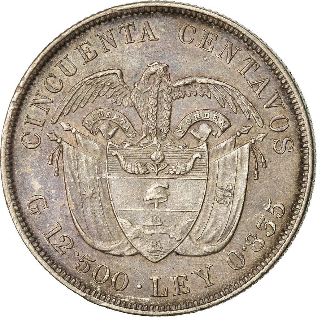 Moneda, Colombia, 50 Centavos, 1892, Bogota, MBC, Plata, KM:187.1